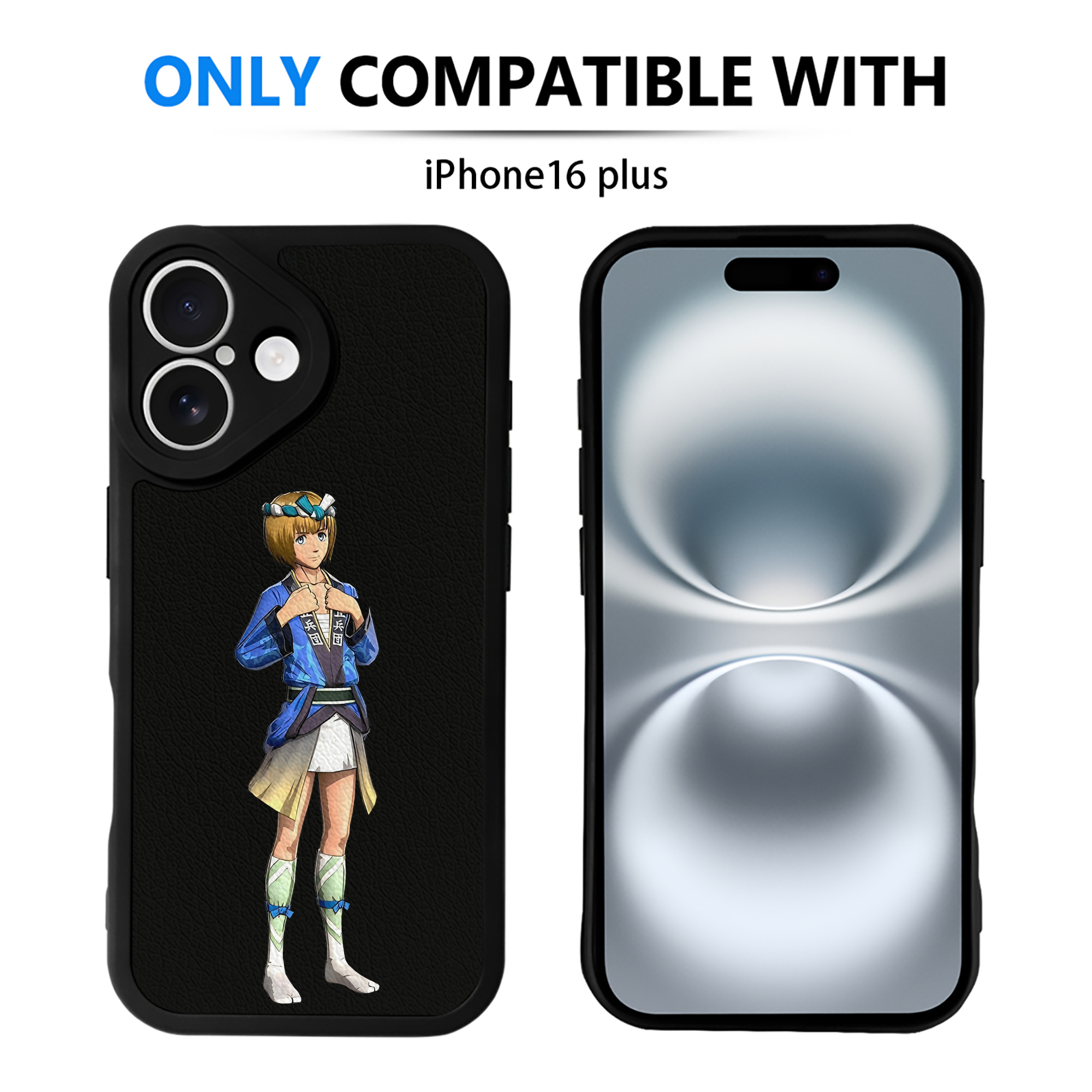 （画像用） 進撃の巨人 アルミン·アルレルト Attack on Titan Armin Arlert 【iPhone 16シリーズ対応】シリコンスマホケース（レザー調） 材質：シリコン
